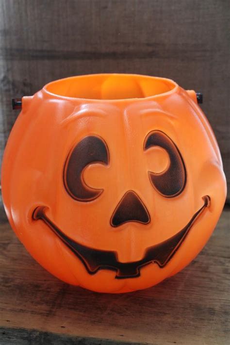 plastic pumpkin trick or treat buckets|pumpkin trick or treat pail.